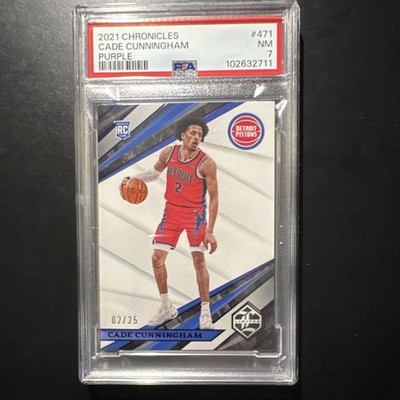 Panini 2021-22 Chronicles Limited Cade Cunningham RC #471 Purple /25 PSA Grade 7
