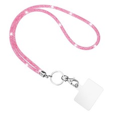 Crystal Lanyard  Sparkly ID Badge Holder Neck Strap for Women, Office, Keys a...