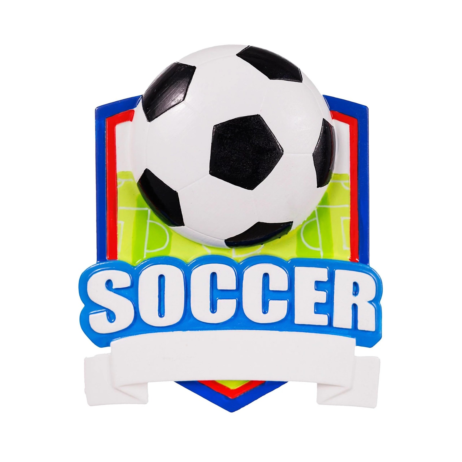 PolarX Soccer Shield Soccer Ball Soccer Field Personalize Christmas Ornament