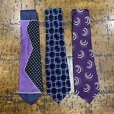 POLO Ralph Lauren Tie Lot Of 3 100 Silk Vintage Hand Made USA Excellent Cond.