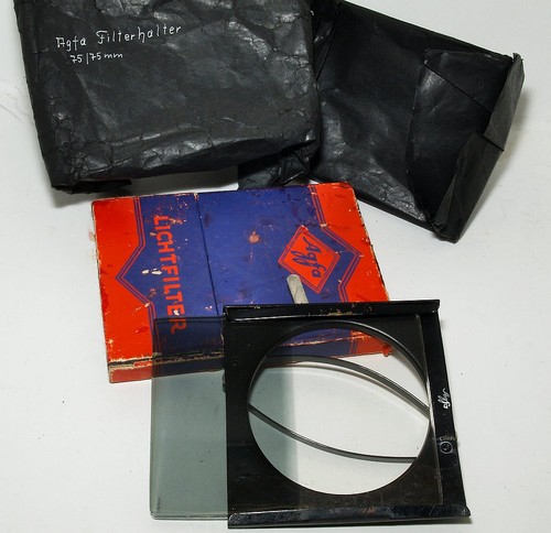 Agfa-Filterhalter mit Filter K20H 75x100 mm, 1950er Jahre