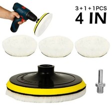 Car Polisher Gross Wool Wheel Mop Polishing Pads For Drill Buffer Waxing Kit