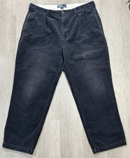 Vintage Polo Ralph Lauren Andrew Corduroy Pants Men 38x30 Chino Navy Preppy 90s