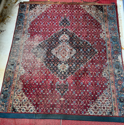 Handgeknüpfter Orientteppich Fragment 2,23×1,92m   Persien   vor 1970 Upcycling