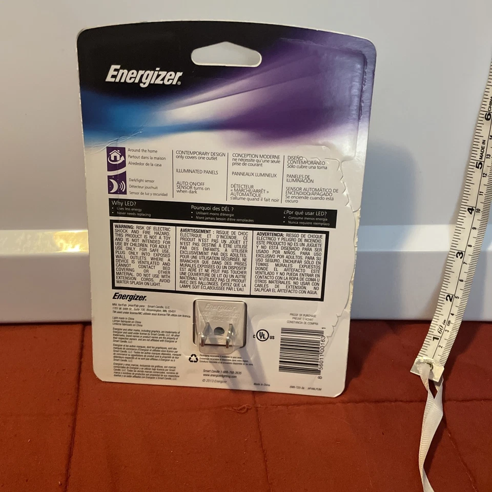 Energizer Automatic Nightlight • Halloween Pumpkin Jack OLantern LED Plug In NEW - Image 2 of 2