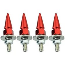 Car License Plate Screws Spike Shape License Plate Fasteners Bolt 4 Color: Red