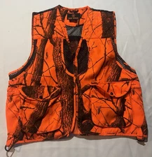 Game Winner Realtree Piedmont Game Vest Men's XL 2XL Blaze Orange Hunting Flaws