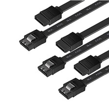 SATA Cable III 6Gbps 3 Pack 18 Inch Straight Locking Latch HDD SSD CD Drive