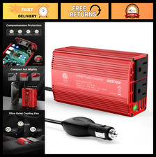 300W Power Inverter DC 12V to AC 110V - Car Charger with Dual USB Fast Charging