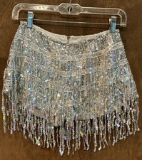 Costume Belly Dance Sequin Fringe Short Size Large