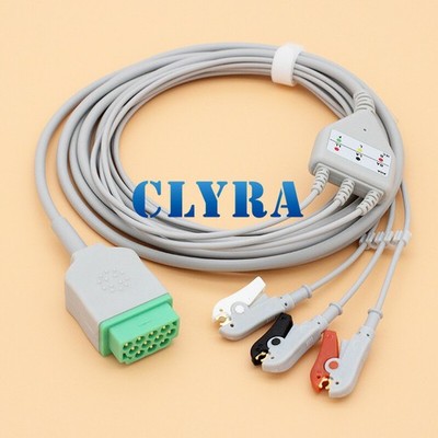 One-Piece 3 Leads ECG Cable AHA 11pin Compatible GE Marquette Dash 3000/4000