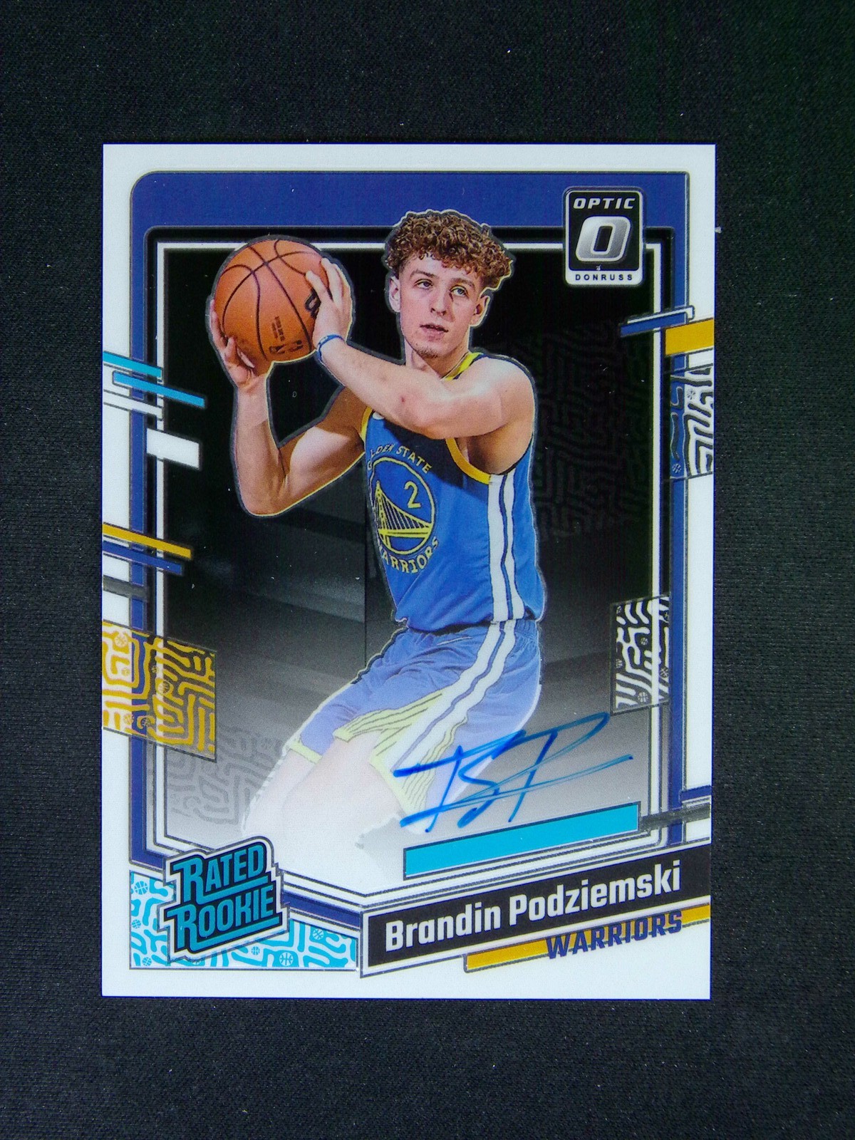 2023-24 Panini Donruss Optic Brandin Podziemski #256 RC Rated Rookie Auto