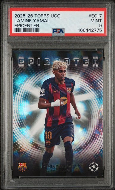 2025-2026 Topps Uefa Club Competitions Epicenter #EC-7 Lamine Yamal PSA 9