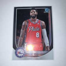 Topps 2025-26 Bowman Chrome University Paul George Chrome #BCV-154 76ers