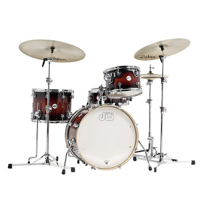 DW Design Frequent Flyer 4-Piece Drum Kit w/20'' Kick - Tobacco Burst