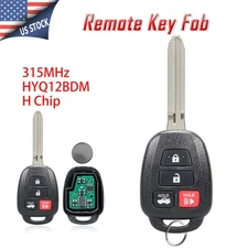 For 2015 2016 2017 2018 Toyota Camry Remote Control Key Fob 4B HYQ12BDM + H Chip