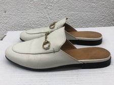 GUCCI Princetown Rare White Horse but Mules Loafer Horse Bit 37 EU 7 US L225