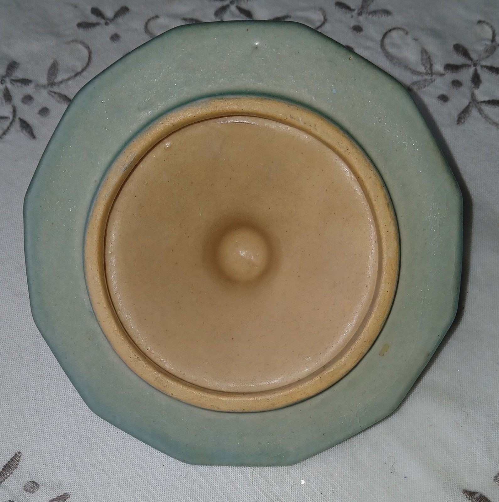 Roseville Clematis Tea Pot Lid, Mint Mid Century Modern Vintage Art Pottery 1944