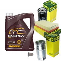 Mann Inspektionspaket Filterset 5L Mannol Energy 5W-30 FüR Audi 80 1.9 TDI
