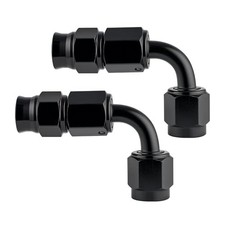  PTFE Hose End Fitting 90 Degree Black for PTFE Hose Only 2PCS 3AN 90Degree