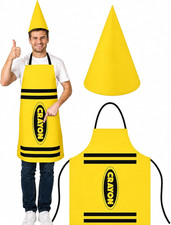 Crayon Costume for Adults, Halloween Cosplay and Group Party Dress Up, Soft Felt