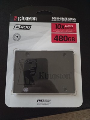 Kingston SA400S37/480G A400 480GB Interne SSD 2.5 Zoll SATA Festplatte Schwarz
