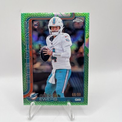 2025 Quinn Ewers Topps Chrome RC #316 Green Leather Refractor /99 SP RARE Rookie