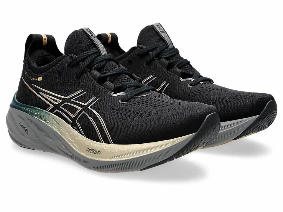 ASICS Gel-Nimbus 26 Platinum 'Black Champagne' Running Shoes RRP $260 ✅Size 11 - image 3 of 4