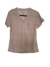 MED COUTURE Women  s S Soft Pink Scrub Top