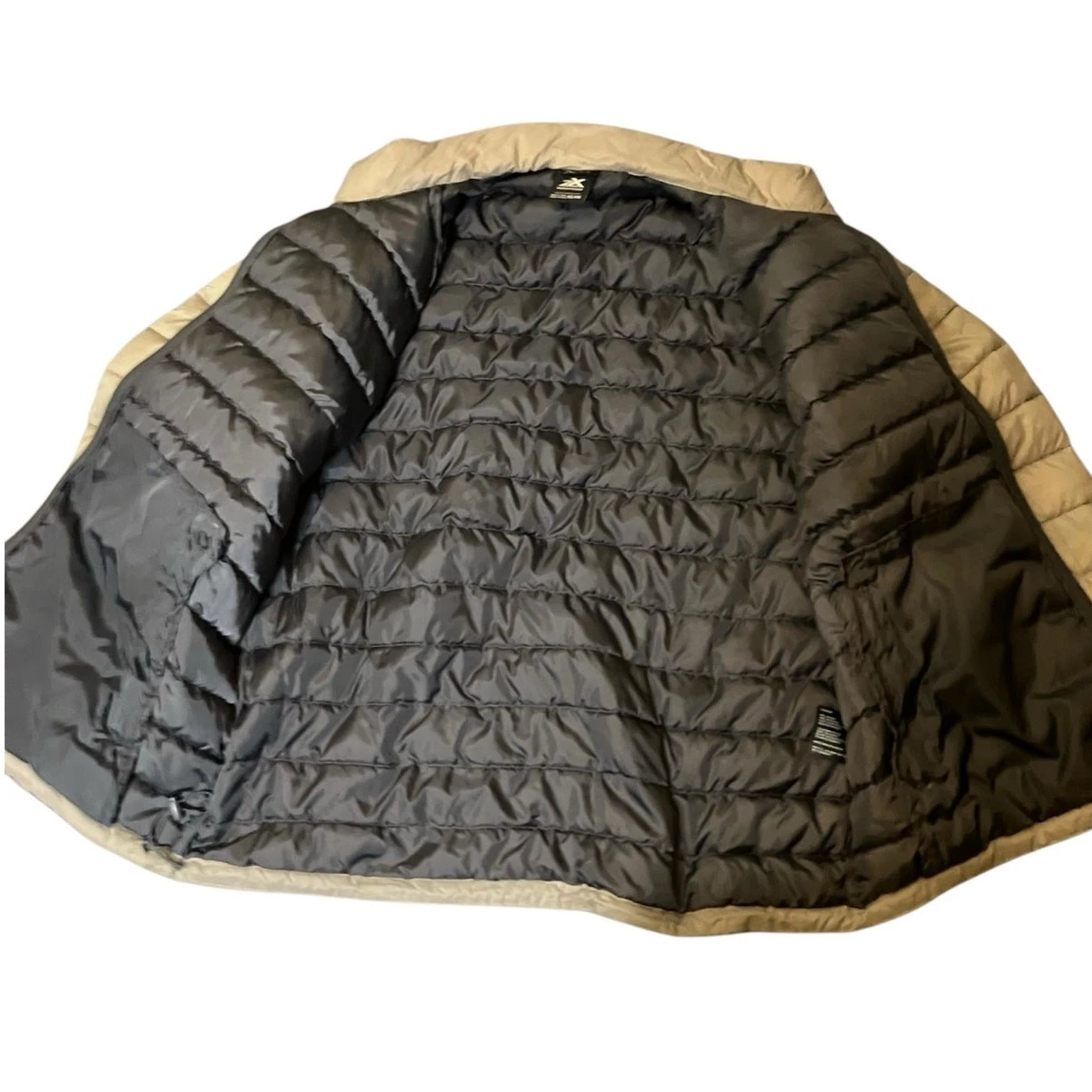 Zeroxposur Tan with grey lining lightweight packable jacket