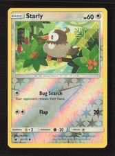 Starly Common Reverse Holo SM - Crimson Invasion 81/111 LP Pokémon TCG