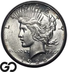 1925-S Peace Dollar, Lustrous White Choice BU++, Better Date