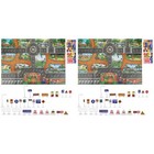 2 Sets Straßenmatte Für Spielzeugautos Kinder Playmat Kinderverkehrsspielzeug