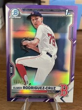 2021 Bowman Draft Chrome Elmer Rodriguez-Cruz 1st Purple /250 #BDC-37