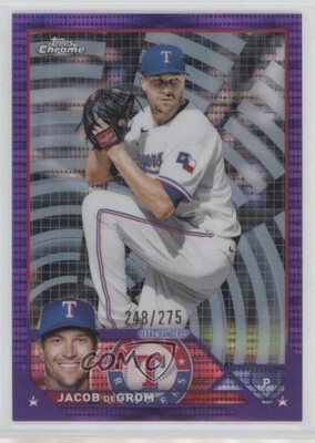 2023 Topps Chrome Purple Sonar Refractor 248/275 Jacob deGrom #12 0yk6