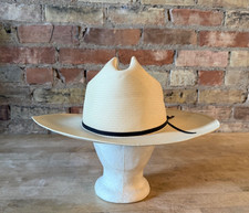 VTG Resistol Self-Conforming 8XX Long Oval Woven Straw Cowboy Hat - Size 7 3/4