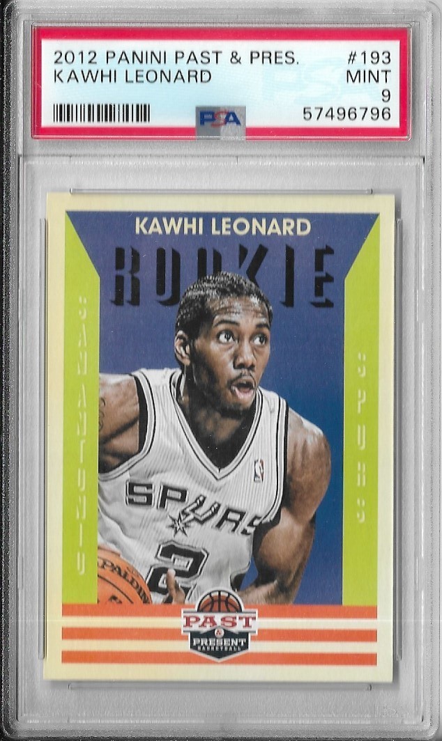 PSA 9 Mint 2012 Panini Past & Present KAWHI LEONARD RC Rookie #193  HOF'er!!!