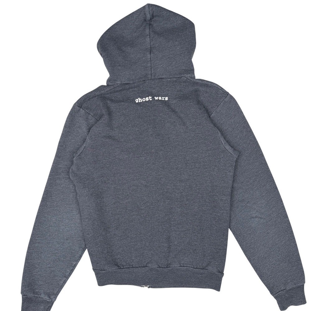 Vintage American Apparel Hoodie F497 Full Zip Gray Ghost Wars Season One Sz M image 9
