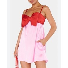 Show me your mumu pink red dress size small EUC