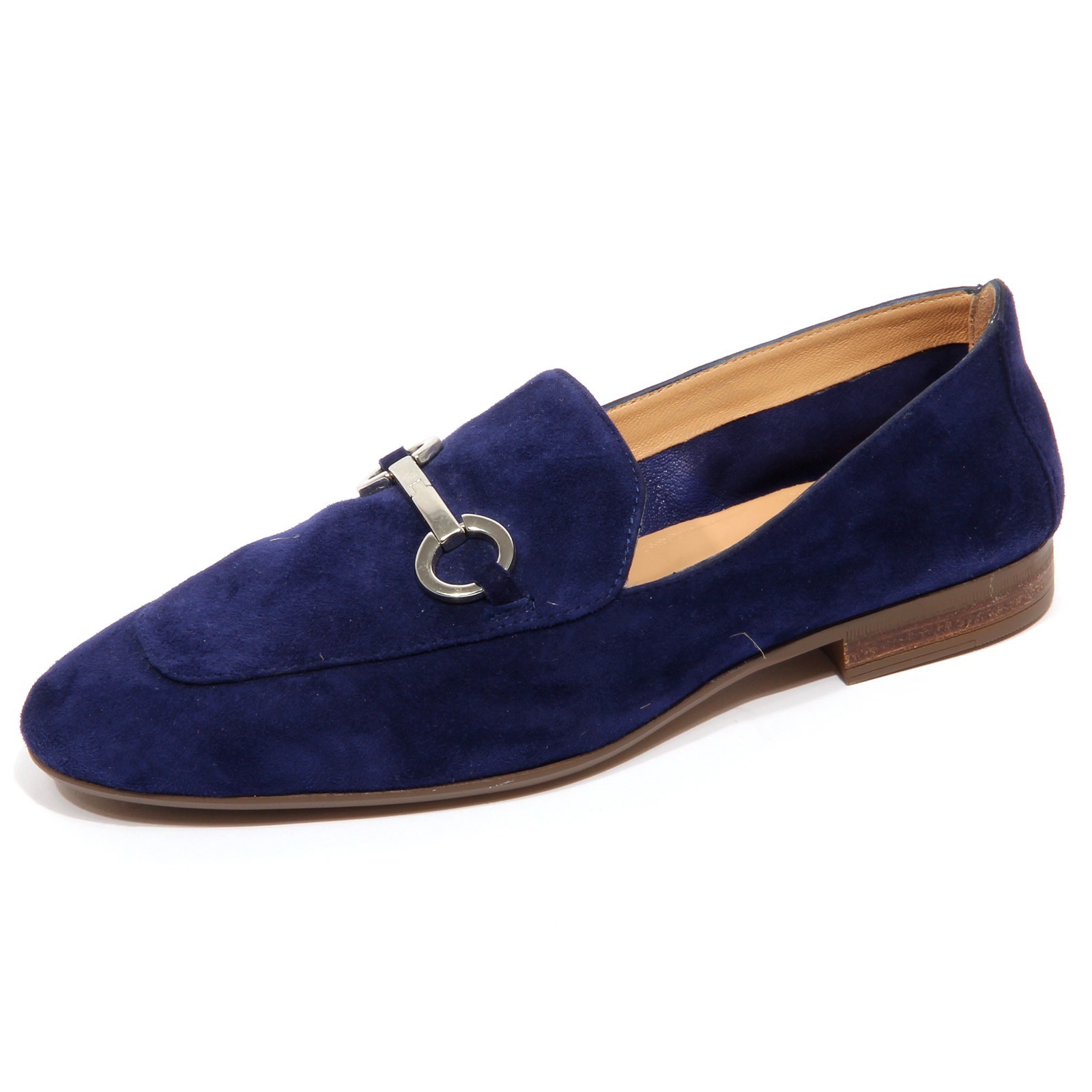 F9340 женские замшевые мокасины mocassino donna blue UNISA с винтажным эффектом.