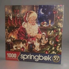 Springbok Christmas Kittens Santa Puzzle Hallmark 1000 Piece NEW Sealed
