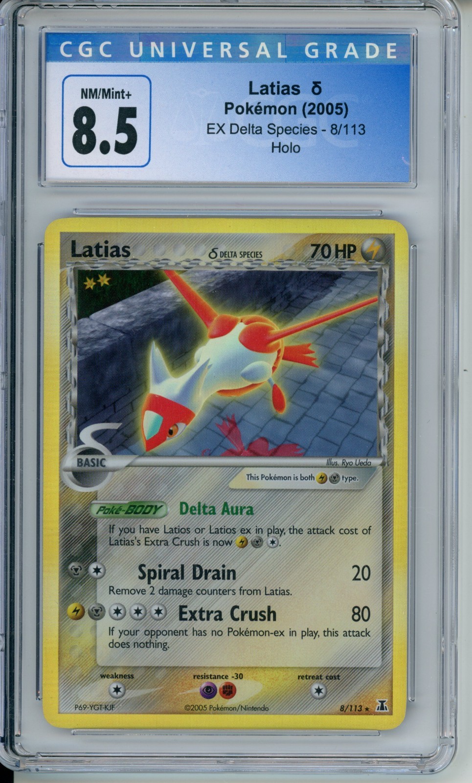 CGC 8.5 - Latias - 2005 EX Delta Species 8/113 Holo