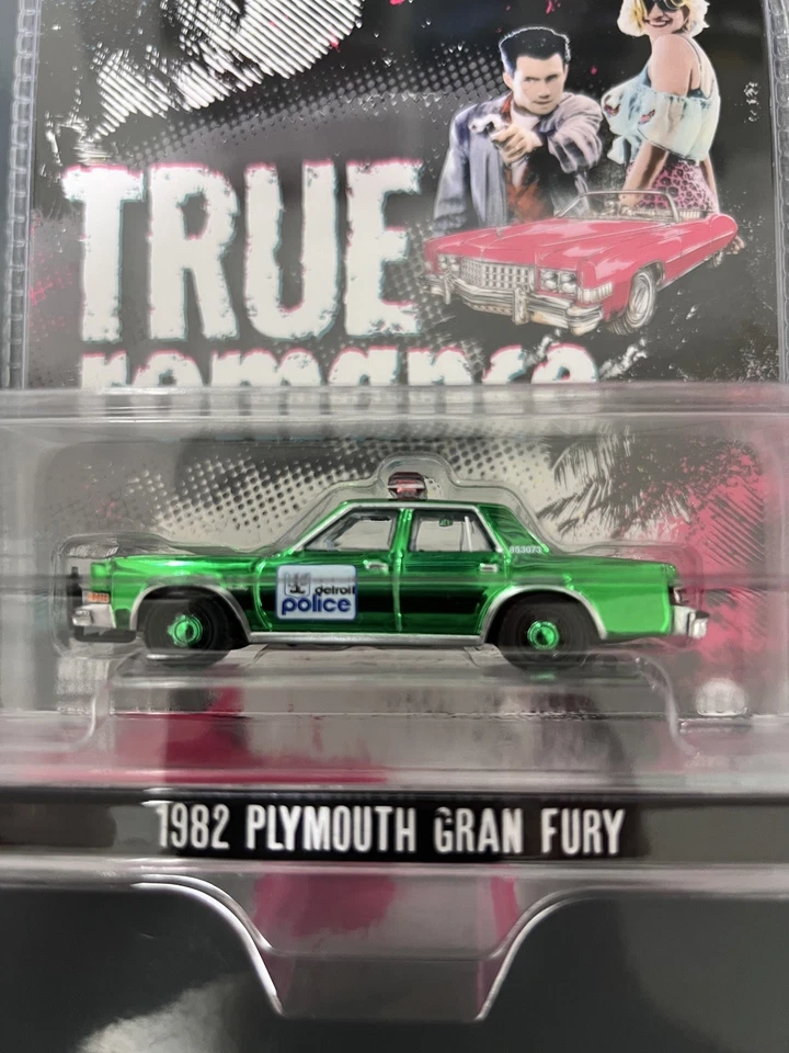 🟢Greenlight Chrome Green Machine 1982 Plymouth Gran Fury Hollywood 43 CHASE - Image 4 of 4