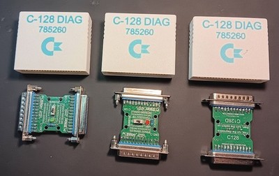 Commodore C128 diagnostic cartridge and its unique keyboard dongle