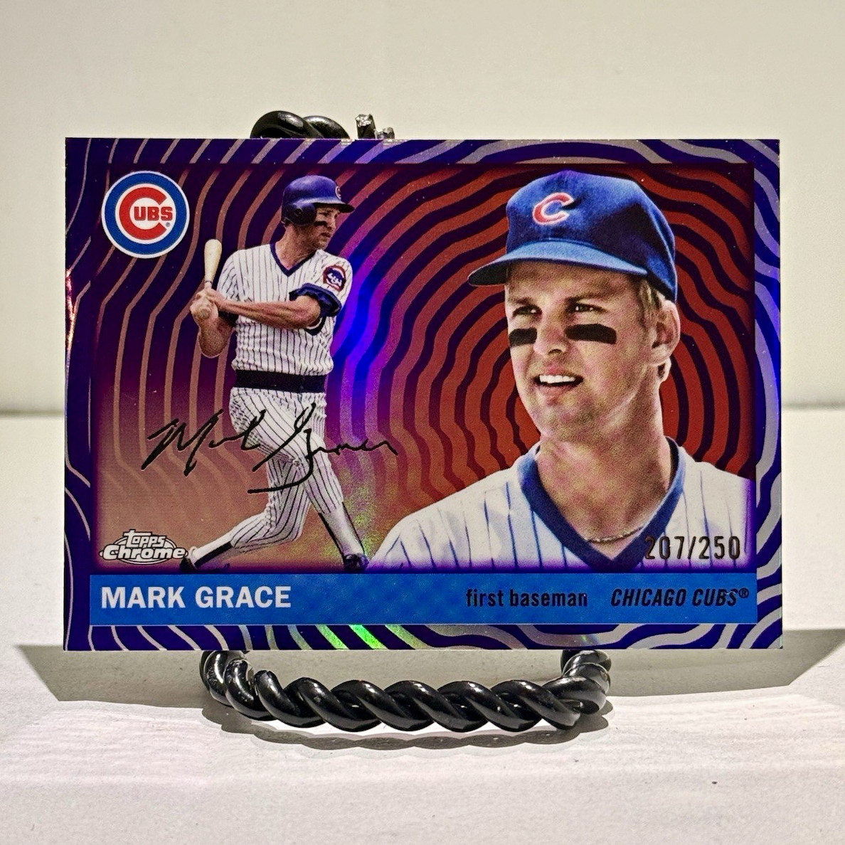 Topps 2025 Chrome Platinum Mark Grace Cubs Vibrations #/250