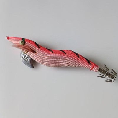 Egi Zaru 7号 Red Tape 3.5 Size Hard Lure Fishing Bait Near Mint