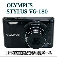 Olympus Stylus VG-180 Digital Camera Black Compact Point Shoot Excellent
