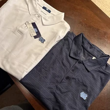 2-Men’s North Carolina Tar Heels Golf Shirts XL Cutter And Buck Finley UNC