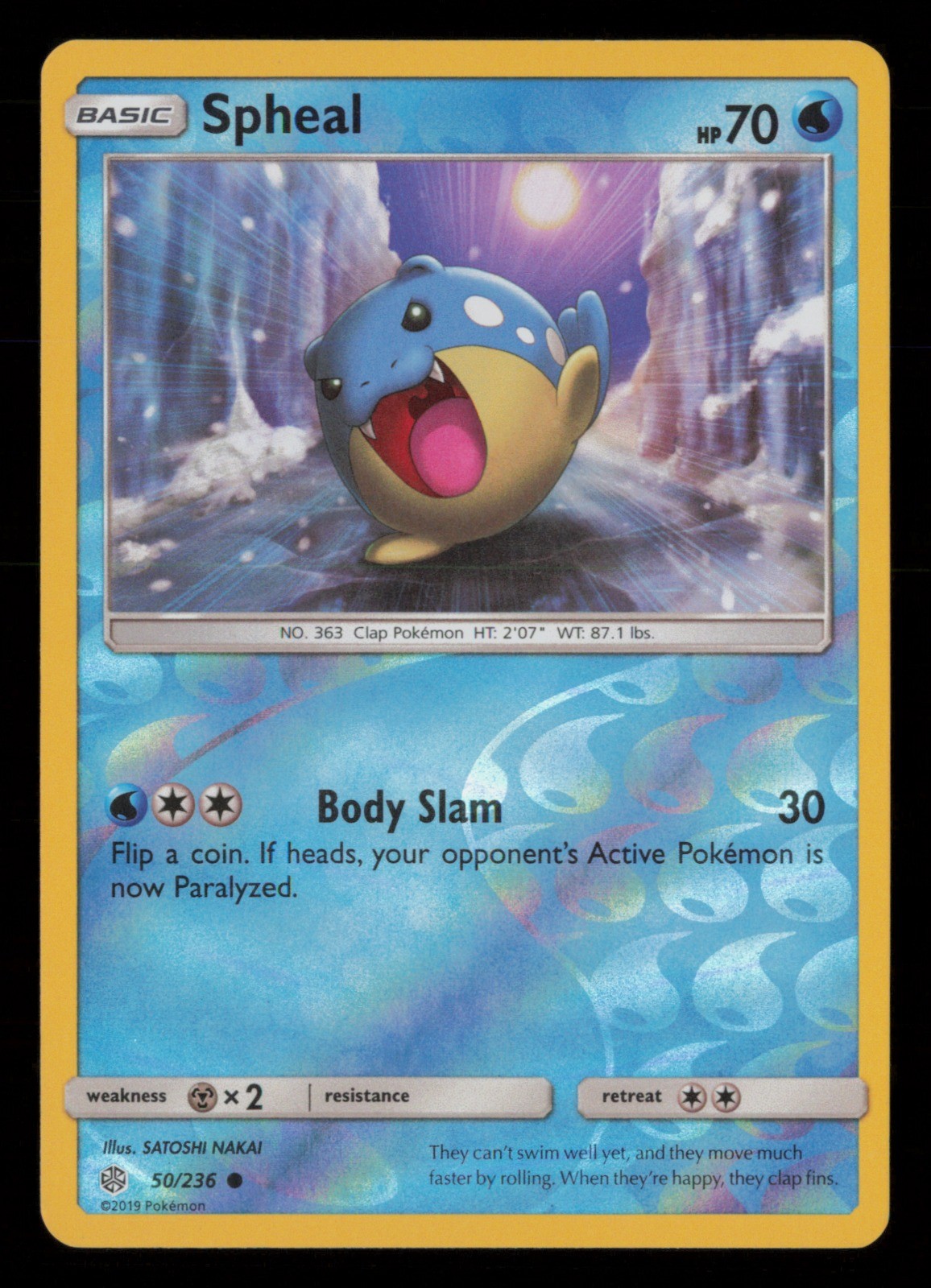 Spheal - Reverse Holo Common SM - Cosmic Eclipse 50/236 NM
