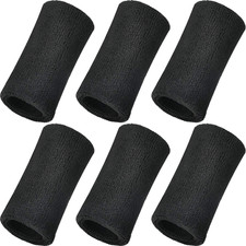 6 Inch Wrist Sweat Bands for Men Women Tennis Elastic Athletic Long Sweatband Wr